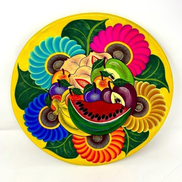 Hand-painted Clay Decorative Plate - Picture 1 of 7